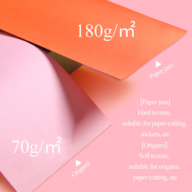 Kwadratowy papier Origami papier pakowy 70/180/200 g/m² solidne podwójne boki Scrapbooking, rzemiosło Decor kartka z życzeniami Handmade DIY papiery