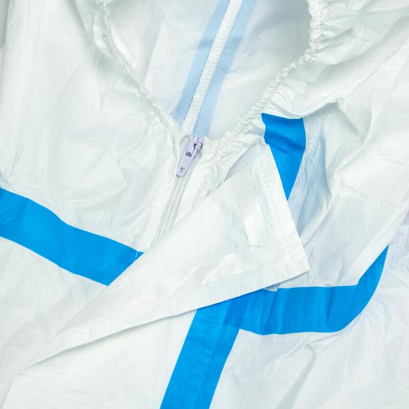 Unisex kombinezony odporne na kurz antystatyczny kombinezon izolacyjny włókniny elastyczny kombinezon ochronny jednorazowa odzież ochronna