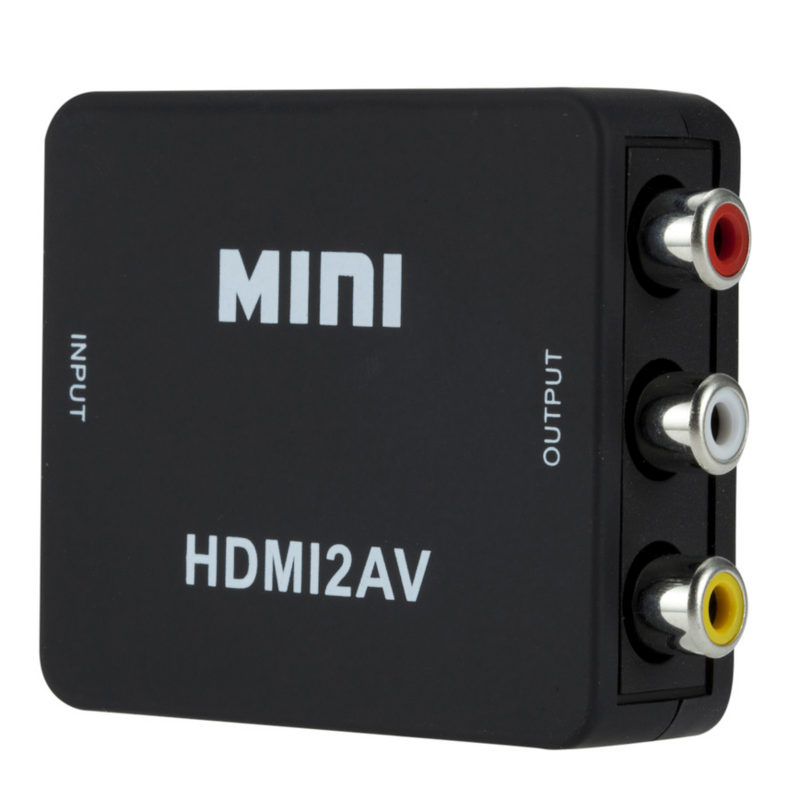 Grwibeou 1080P convertitore HDMI-compatibile a RCA AV/CVSB L/R Video Box HD 1920*1080 HDMI2AV supporto NTSC PAL Output HDMI a AV