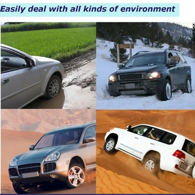 Cadenas de nieve para neumáticos de coche, 2020 TPU, cinturón antideslizante, conducción segura para nieve, hielo, arena, barro, todoterreno, para la mayoría de coches, SUV, furgonetas