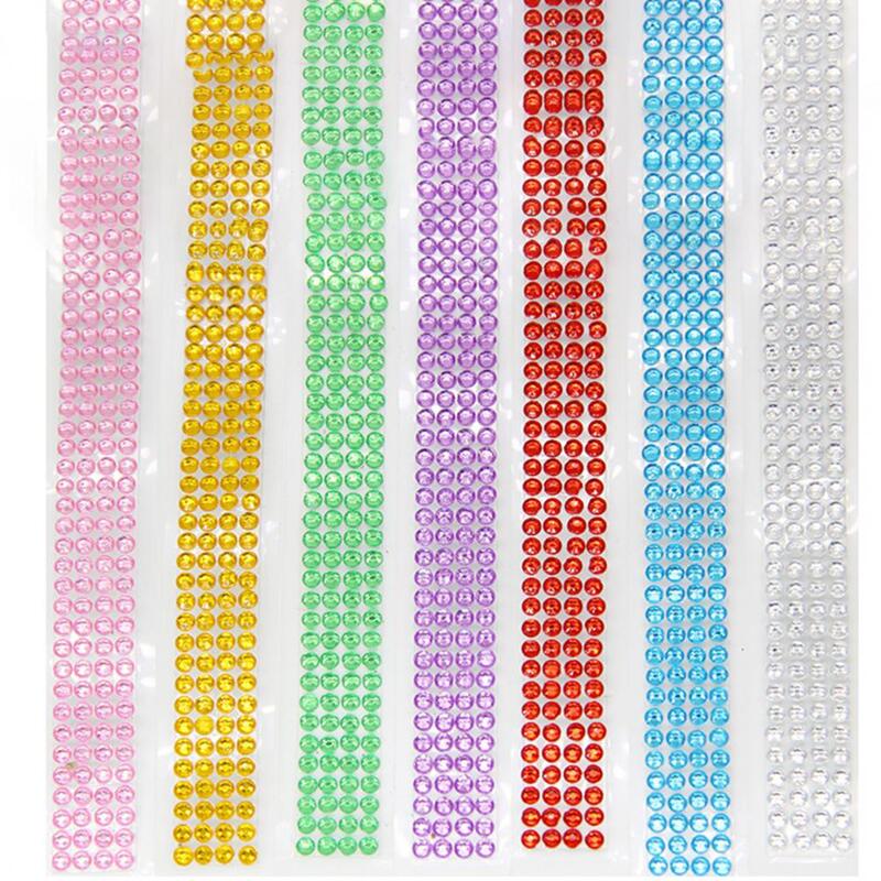 1 Roll Tape High-quality Eye-catching Self-Adhesive Acrylic DIY Rhinestones Sticker for Scrapbook  Arts Decoration Gift Wrapping
