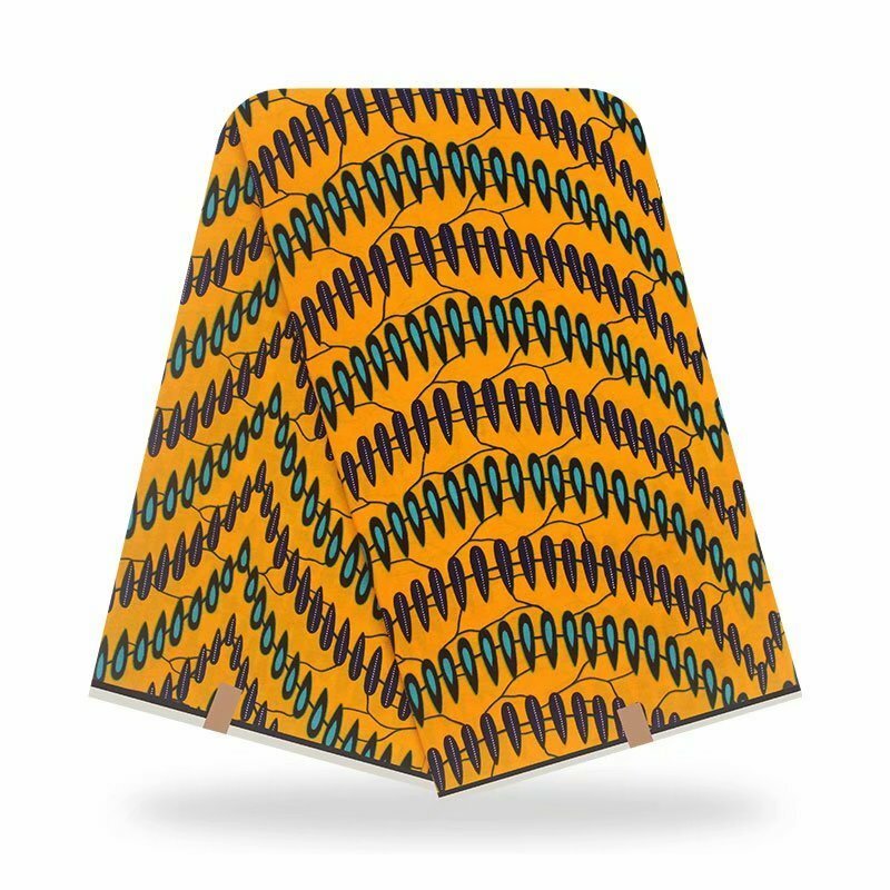 Tela estampada con cera africana, tela Ankara cinta RealWax de gran calidad, 6 yardas/lote, tela africana para vestido de fiesta