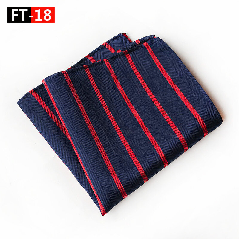 Men's handkerchief polyester material fashion stripe versatile suit pocket towel formal square scarf suitable for dinner