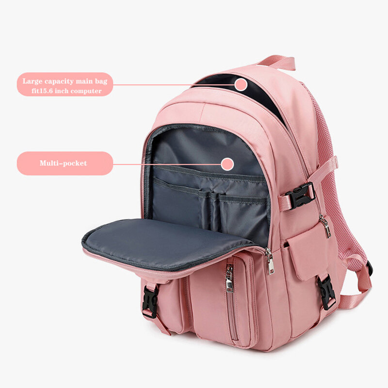 กระเป๋าเป้นักเรียนแฟชั่นใหม่สำหรับผู้หญิง SAC A DOS กระเป๋าเป้สะพายหลังกันน้ำกระเป๋านักเรียนน่ารักกระเป๋าเป้คุณภาพสูง