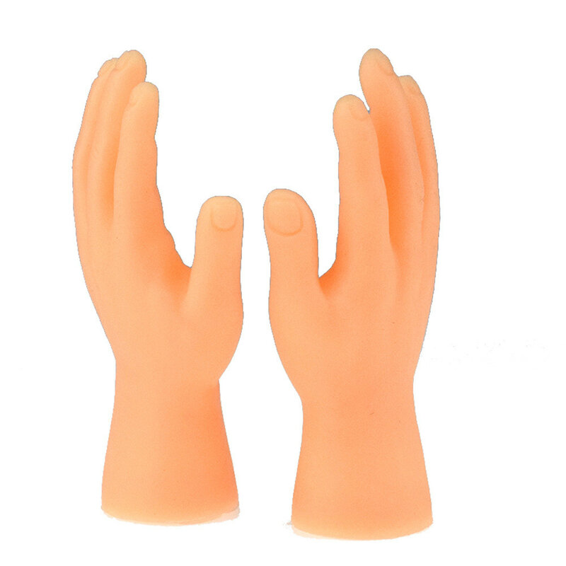 2ชิ้นมือ boneka Jari Tangan นิ้วขนาดเล็กหุ่นมือตลกสำหรับเกมพลาสติกการ์ตูนแปลกใหม่ของเล่นนิ้วมือที่น่าสนใจของขวัญคริสต์มาส