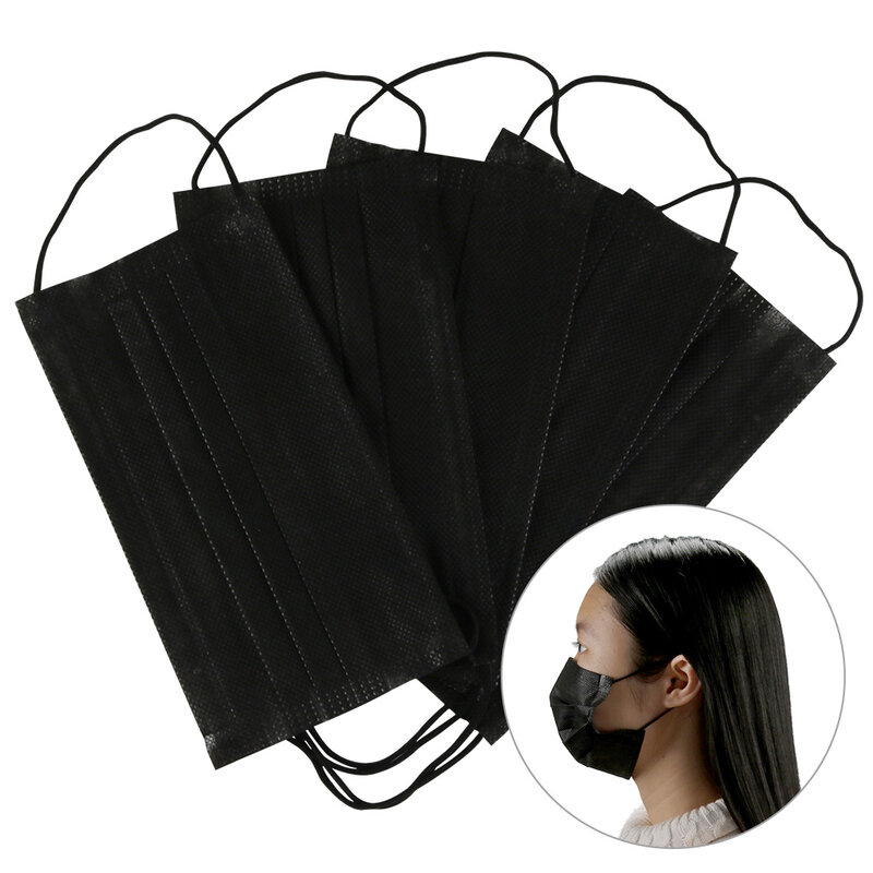 10/20/50pcs Pink Color Non-woven Face Mask  Breathable Mask with Elastic Earband