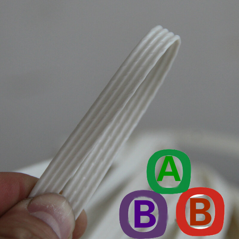 Bolsa de plástico sintético para tejido de ratán, bolsa de reparación de punto, mesa de Silla, plástico PE, blanco, cuatro líneas