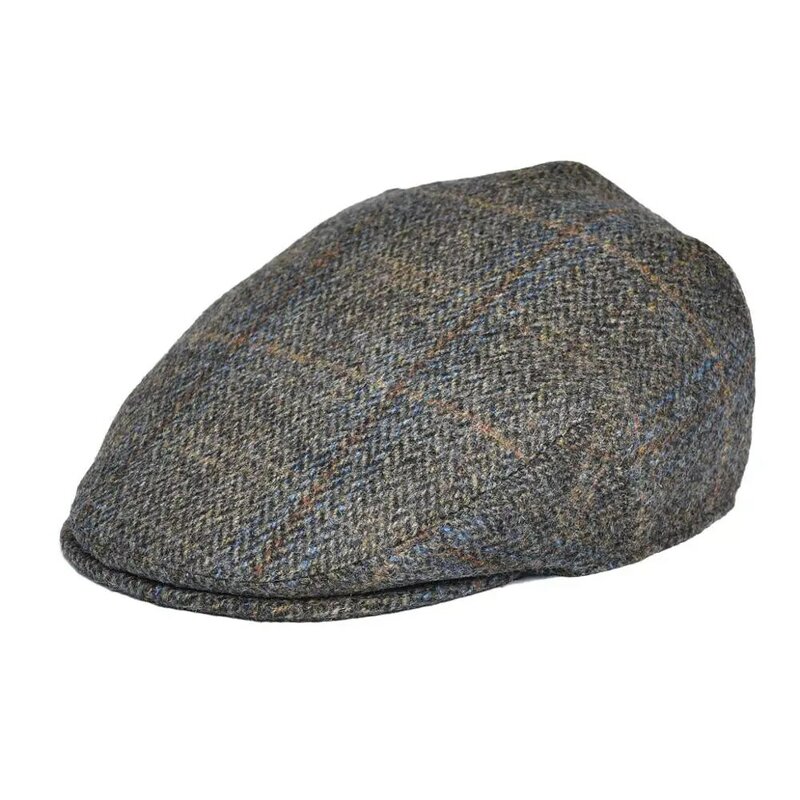 Botvela 100% Wool Ivy หมวก Herringbone แบนหมวก Tweed Scally หมวก Bunnet Paddy Dai ชีส-เครื่องตัด Newsboy หมวกขับรถหมวก