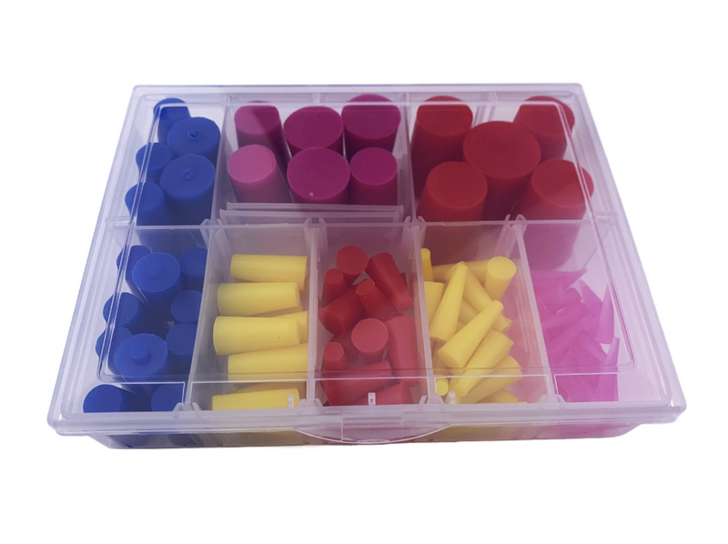 100Pcs High Temp Silicone Rubber Protective Tapered Plug Assortment Kit, Masking System Kit Perfect for Powder Coating, Painting