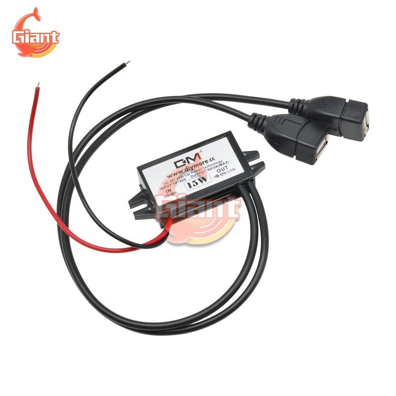 UN3F USB Auto Power Ladegerät DC Buck Converter Module Voltage Regulator 12 V zu 5 V 3A 15W Wasserdicht schritt Unten Volt Power Modul