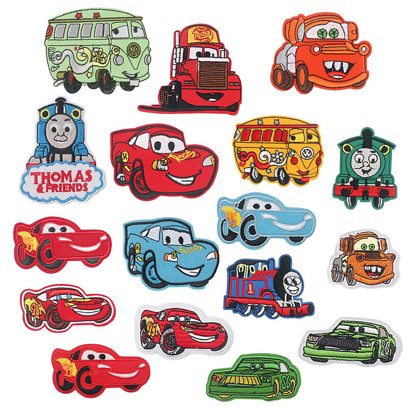 Embroidered Cars Trucks Hats Dress Clothing Thermoadhesive Patches Applique Label  Stickers Badge Sewing Accessories