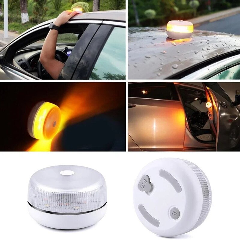 Autolichten Veiligheid Noodverlichting V16 Dgt Goedgekeurd Auto Noodbaken Licht Oplaadbare Magnetische Inductie Strobe Licht