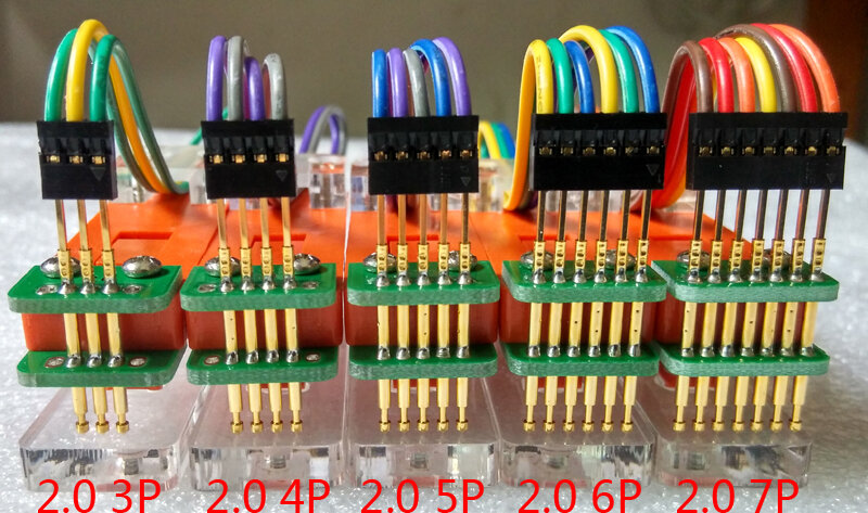 DYKB 2.00mm 간격 테스트 스탠드 PCB 클립 클램프 고정 장치 프로브 pogo pin 다운로드 프로그램 Burn 3P 4P 5P 6P 7P 8P 9P 10P 3pin-10P