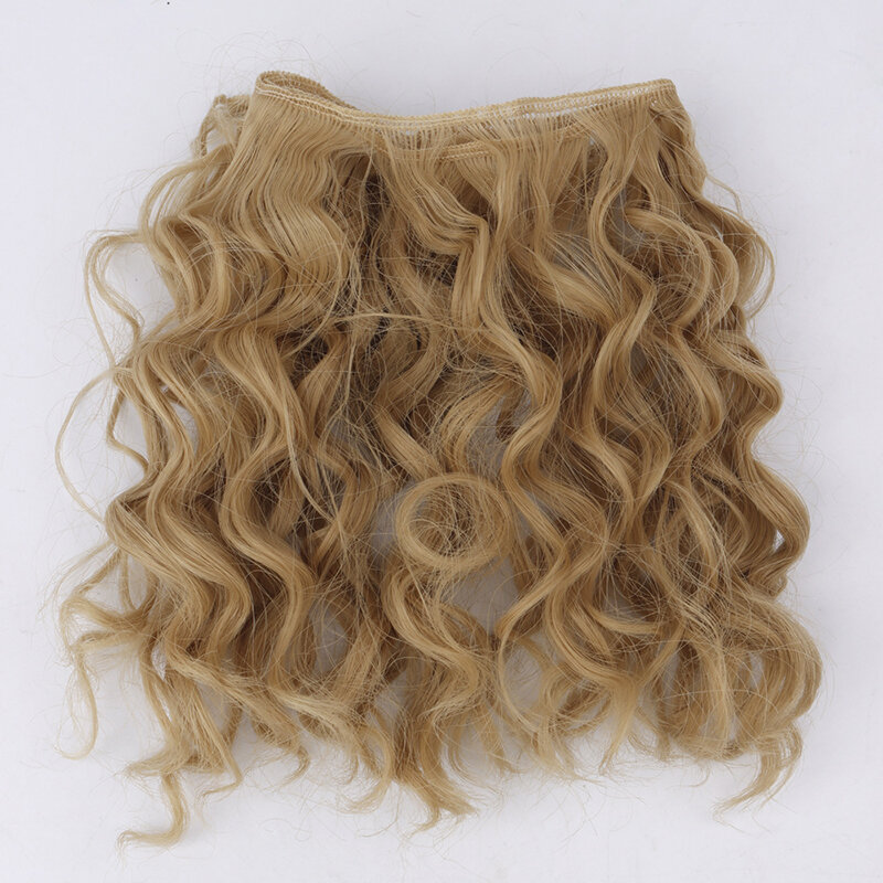 Bybrana-cabelo curto encaracolado para boneca, preto, dourado, castanho, prateado, 15cm x 100cm, bjd, 1/3, 1/4, 1/6