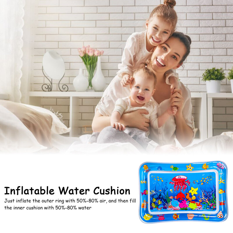 Zomer Iatable Water Mat Voor Baby 'S Veiligheid Cartoon Kruipen Kussen Ijs Baby Vroeg Leren Onderwijs Voor Baby Spelen Speelgoed