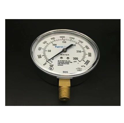 Fire Water Manometer Fire Manometer 35-W1005P-02L-XUL 300psi
