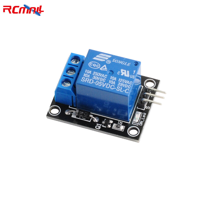 RCmall-Módulo de relé de 5 piezas, 1 canal, 5V, SRD-05VDC-SL-C, sin/NC, Control de electrodomésticos Arduino