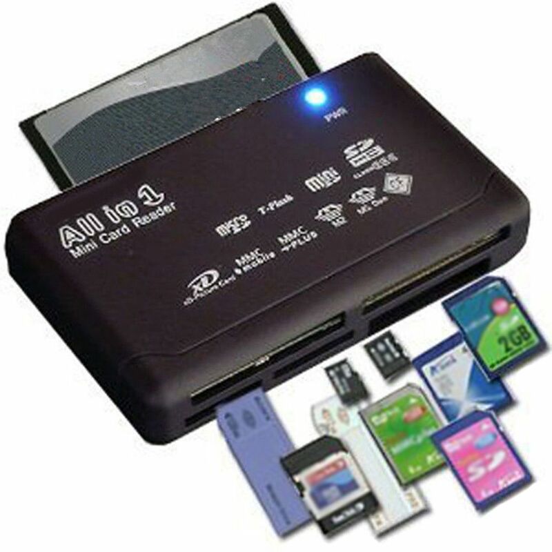 Pembaca Kartu Memori All-In-One untuk USB 2.0 Micro SD SDHC M2 MMC XD CF Eksternal