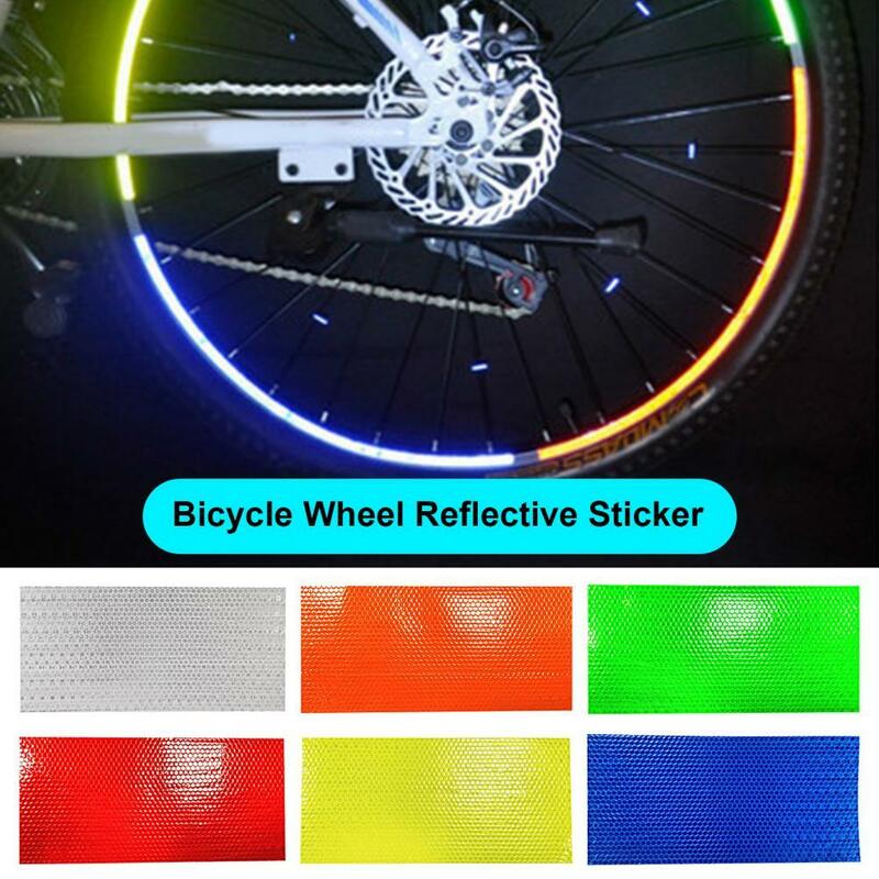 Pegatina luminosa para bicicleta, tira reflectante de 6 colores, creativa, práctica, fluorescente