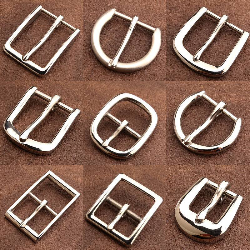 Hebilla de cinturón informal de Metal para hombre, 1 piezas, Pin único, Media hebilla, ajuste para 37mm-39mm para correas de Jeans artesanales de cuero