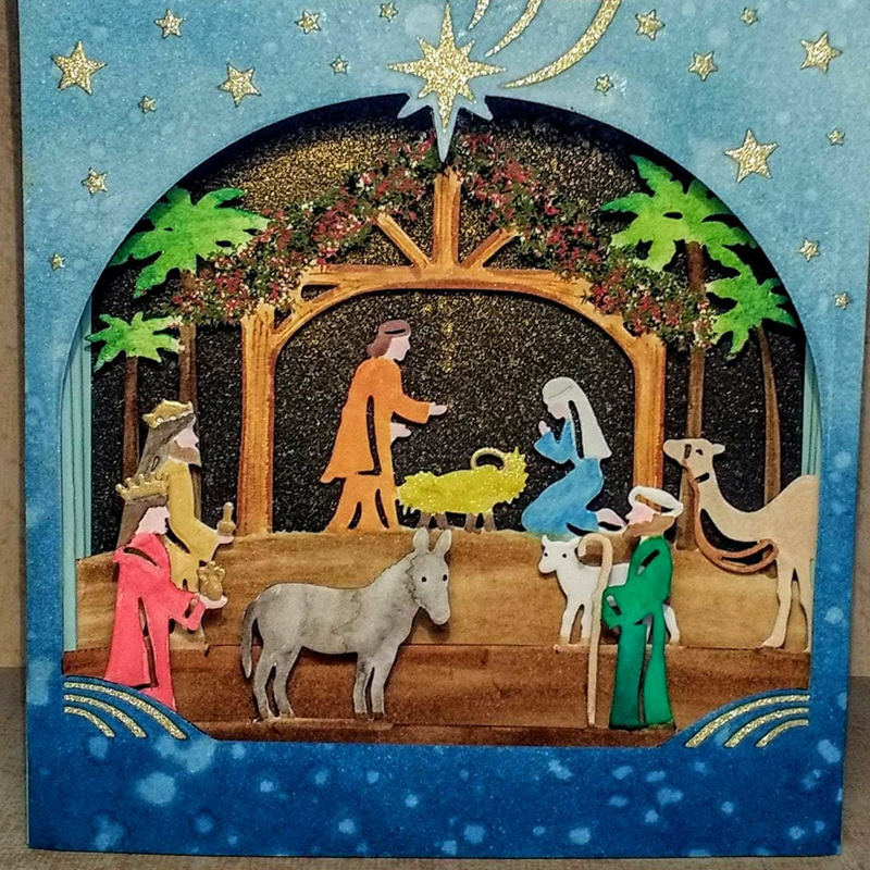 Christmas Nativity Scene Metal Cutting Dies for Scrapbooking New 2019 Craft Die Cut Card Making Embossing Stencil Photo Album