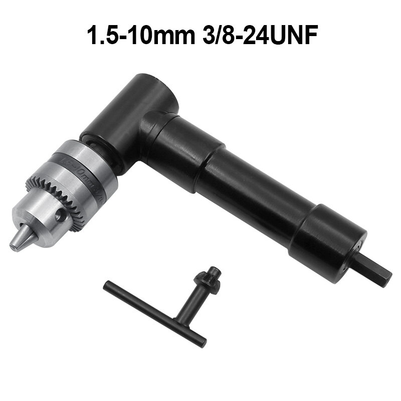 90 Degree Right Angle Electric drill Keyless three-jaw chuck corner Impact Drill Adapter Right Angle Bend Extension Adaptor