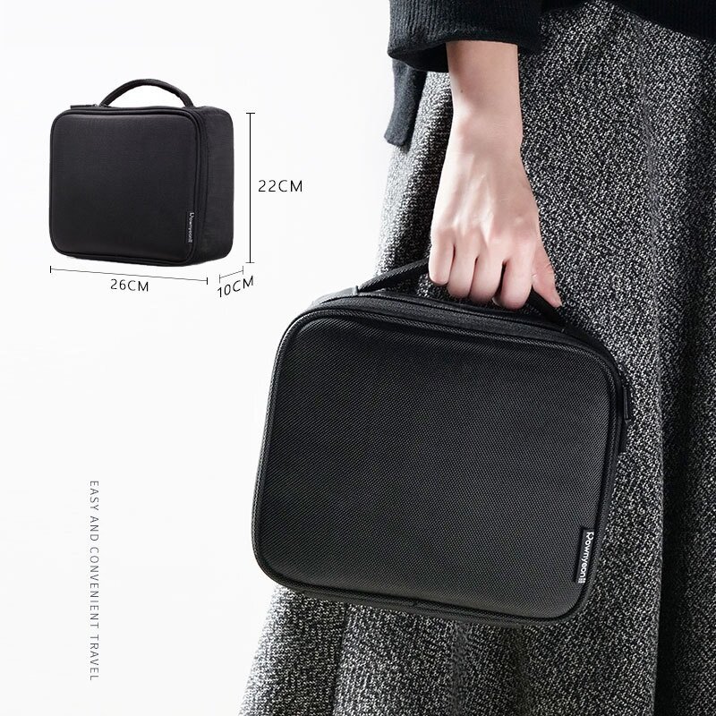 Borsa cosmetica da viaggio borsa grande nera per trucco da donna borsa da toilette organizzatore borsa multifunzione impermeabile per donna