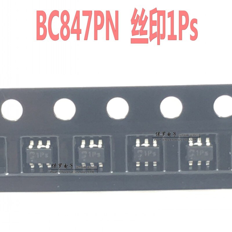Transistor original de 100%, pantalla de seda 1Ps SOT-363, BC847PNE6327 BC847PN, 10 Uds.