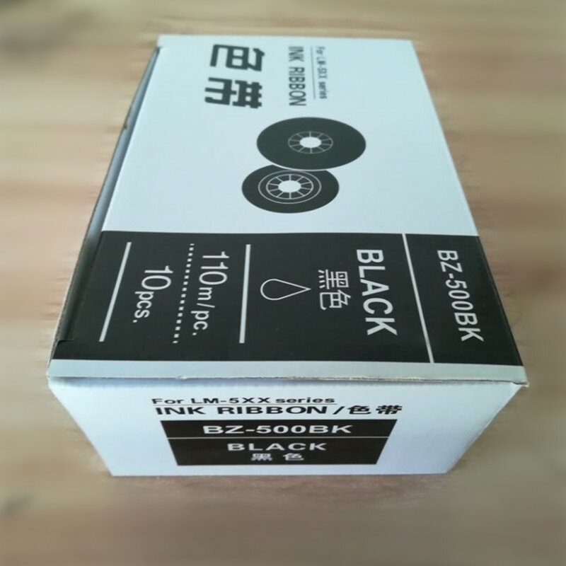 BZ-500BK de cinta de tinta negra para impresora de identificación de Cable MAX LETATWIN, máquina de escritura electrónica, LM-550A,LM-500E, Envío Gratis