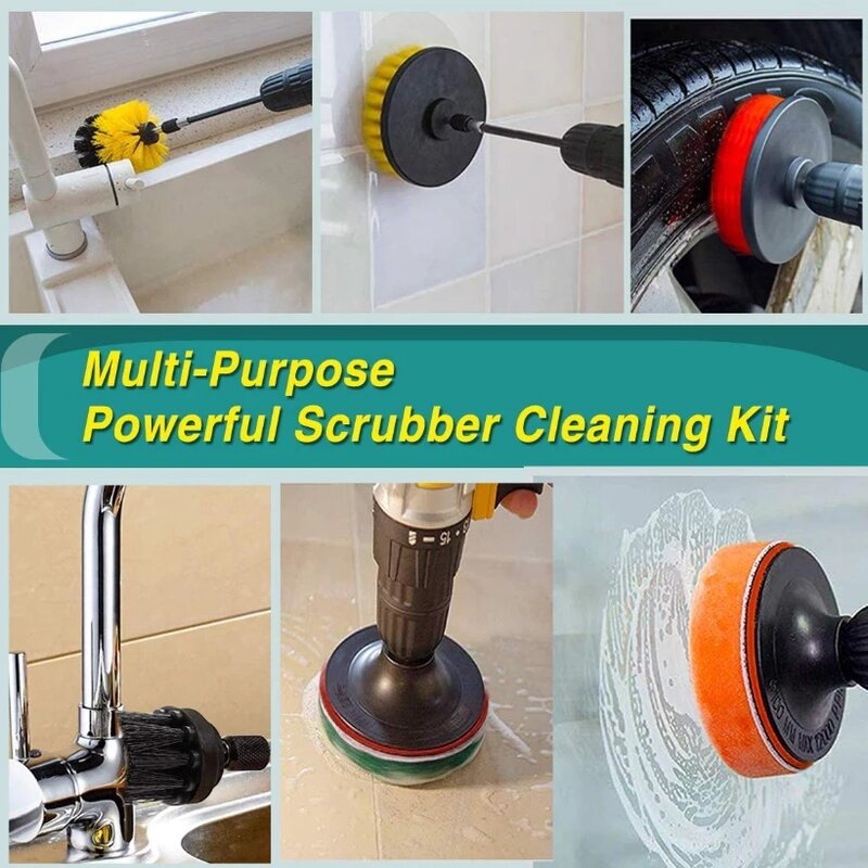 Unitor 6-31 Stks/set Boor Borstel Scrub Pads Power Scrubber Cleaning Kit Keuken Zwembad Til Automotive Interieur Multipurpose Schoon