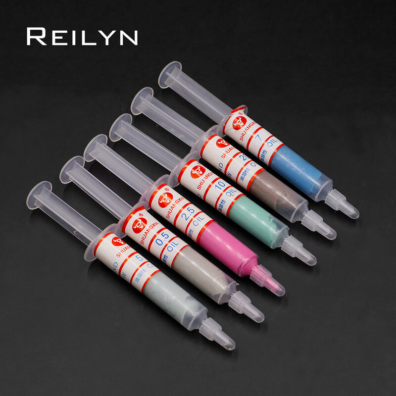 1/5/12pcs W0.5-W40 Grit Diamond Polishing Lapping Paste Compound Syringes Set for Glass Jade Amber Buffing