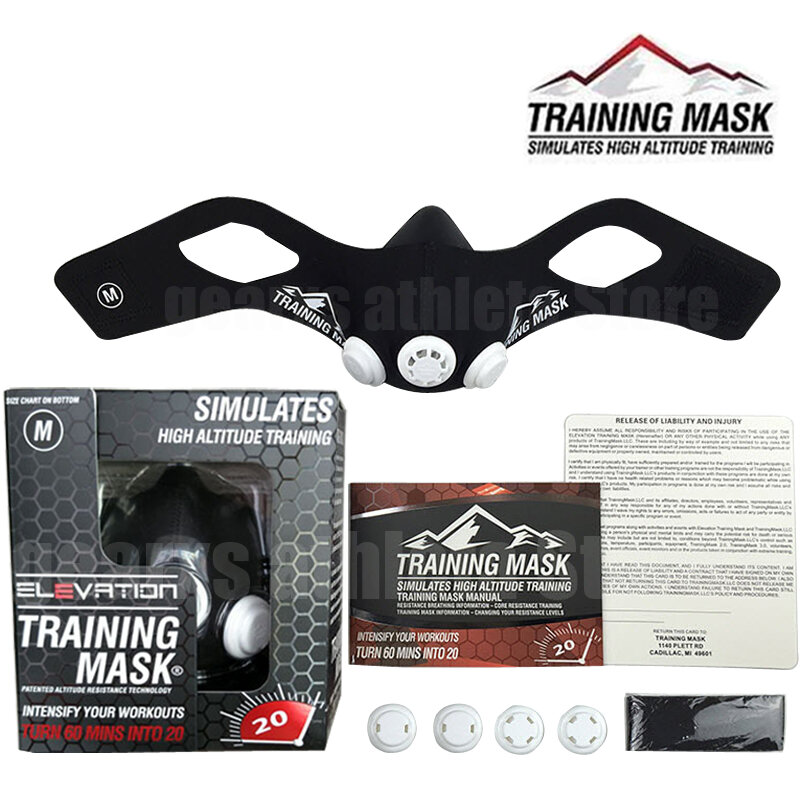 Bieganie maska sportowa Fitness trening odporność Cardio wytrzymałość sportowa maska na trening Fitness maska sportowa 3