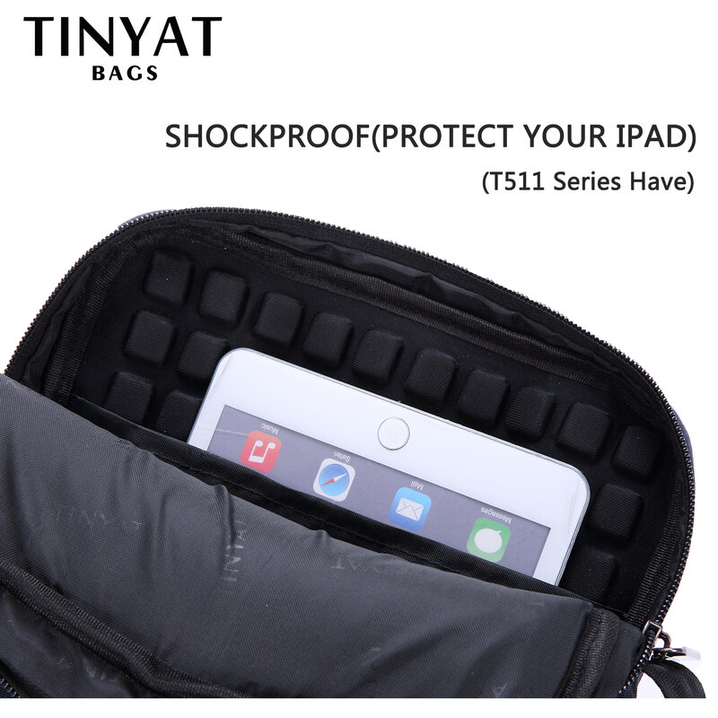 Мужская сумка через плечо&amp;nbsp;TINYAT, сумки противоударные, повседневная сумка через плечо, холщовая сумка-слинг, сумка для 9,7' pad, сумка на плечо водонепроницаемая