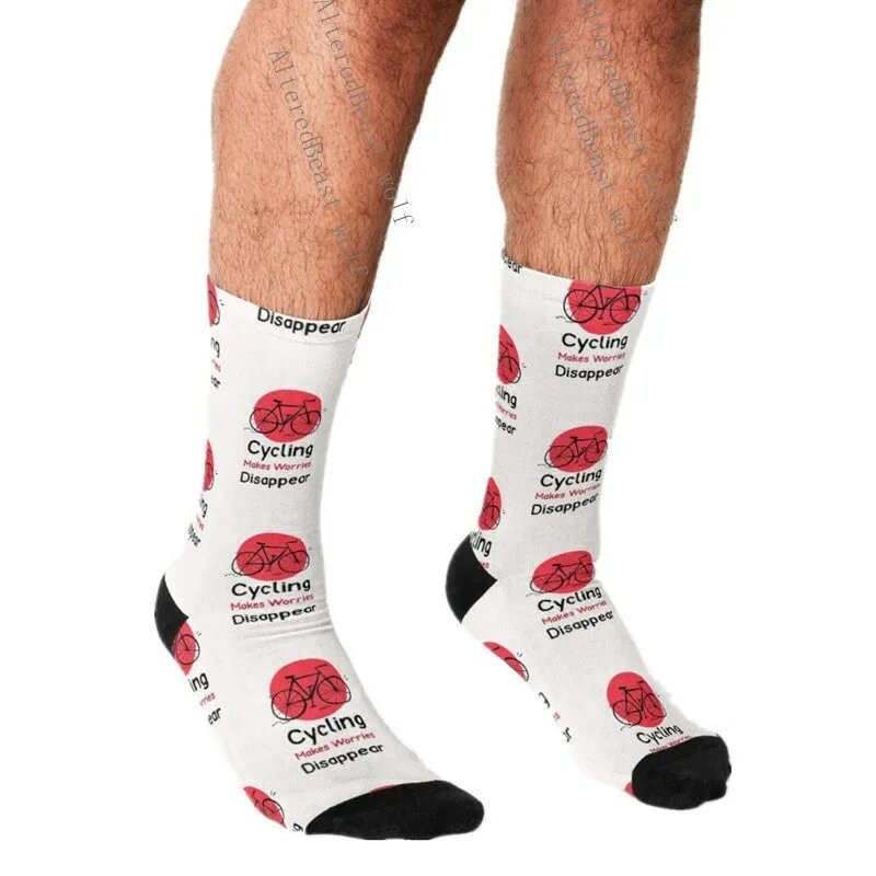 Забавные велосипедные мужские носки, велосипедные счастливые носки с принтом Энди Уорхолла в стиле хип-хоп для мужчин, мужские сумасшедшие носки в уличном стиле для мальчиков