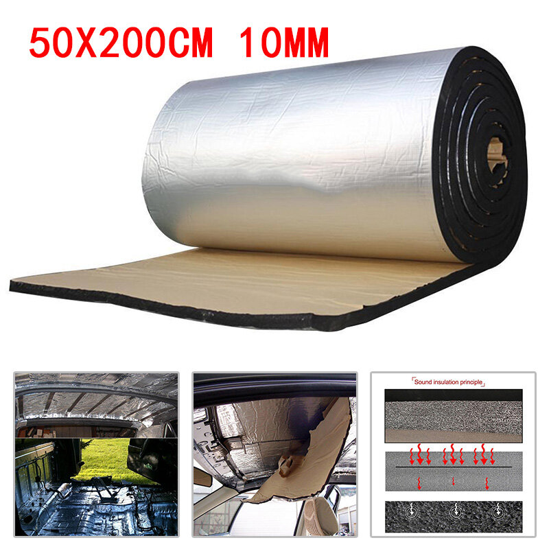 50x200Cm Sound Deadener Car Insulation Bloack Heat&Sound Thermal Proofing Pad Auto Accessories Parts for Automobiles