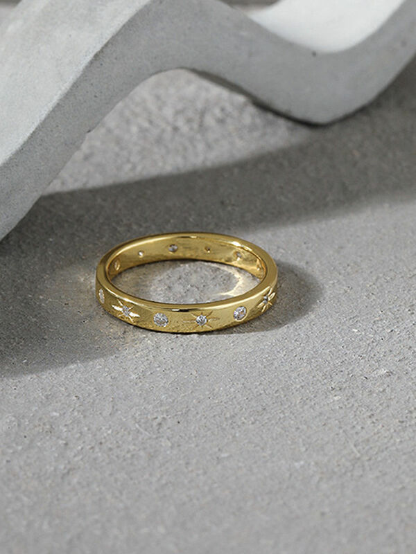 S'STEEL 925 de plata esterlina Simple coreano diseño Micro estrella de circón anillos regalos para las mujeres 2021 tendencia bien accesorios de joyería