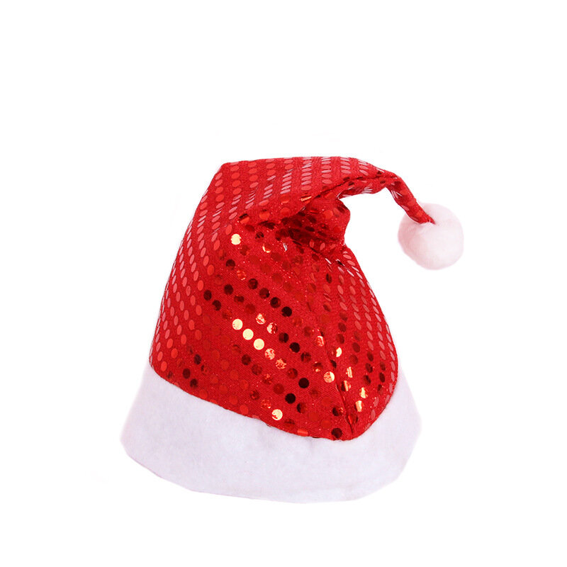 Sombreros de lentejuelas brillantes para Navidad, gorros para adultos y niños, accesorios de fiesta, regalo de Navidad, decoraciones navideñas