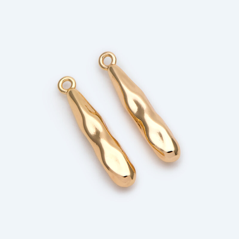 Ciondolo a barra martellato in oro da 10 pezzi per la creazione di gioielli forniture di materiale fai da te (GB-2416)