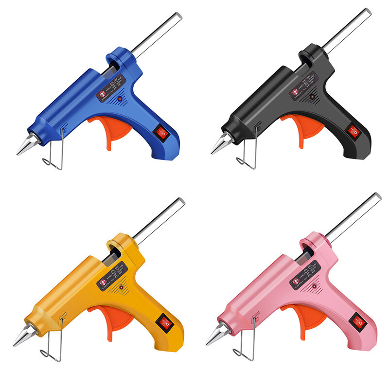 Mini Pistola de Cola de Silicone para Alta Temperatura, 40W, Projetos DIY, Criação Artística, Bastões de Cola, 1-50Pcs, 7mm