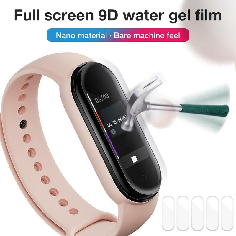 Hydrogel Protection Film for Xiaomi Mi Band 5 HD Full-Screen Protective Tempered Film Bracket Accessories
