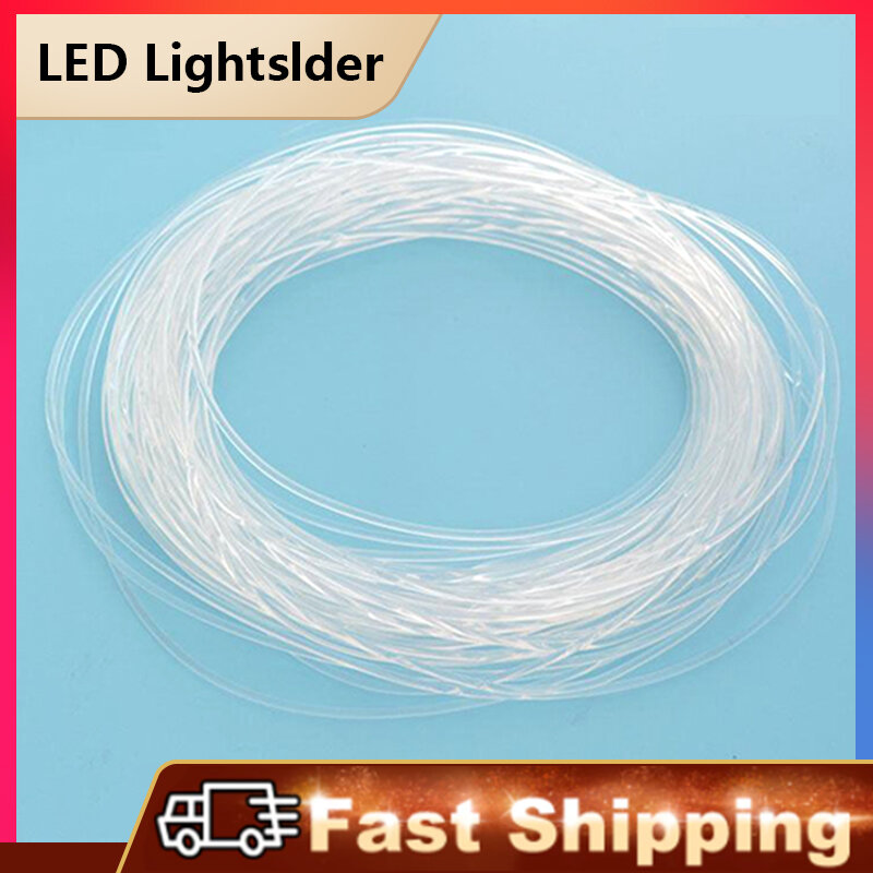 Long 1M PMMA Side Glow Optic Fiber Cable 1.5mm/2mm/3mm Diameter for Car LED Lights Bright LB88