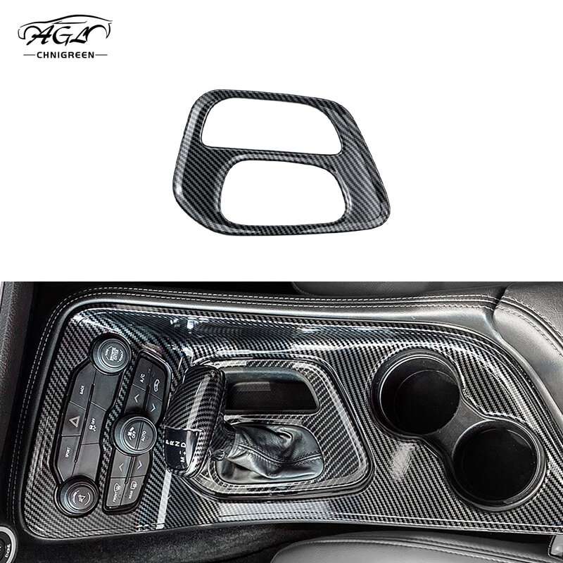 1pcs Gear Shift Panel Covers Decoration Trim Accessories for Dodge Challenger 2015-2020