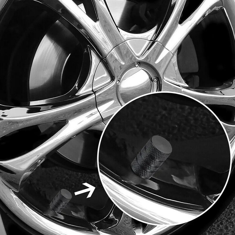 4 шт., колпачки для ниппеля автомобильных шин, колпачки для ниппеля в стиле колес, алюминиевые колпачки для ниппеля шины, универсальные аксессуары для автомобиля
