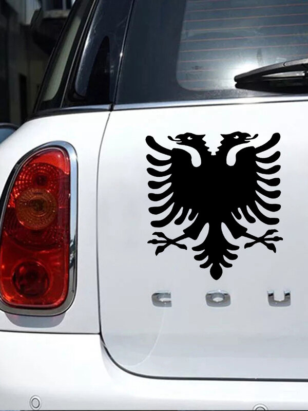 CS-10615 # winylowa tablica naścienna albański dwugłowy orzeł samochód naklejki wodoodporne Auto dekory na zderzak samochodowy tylne okno