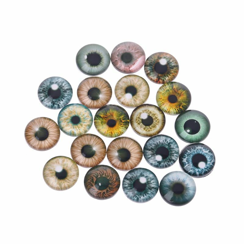 20Pcs Glass Doll Eyes Animal DIY Crafts Eyeballs For Dinosaur Eye Accessories Jewelry Making Handmade 8mm/12mm/18mm 97BE