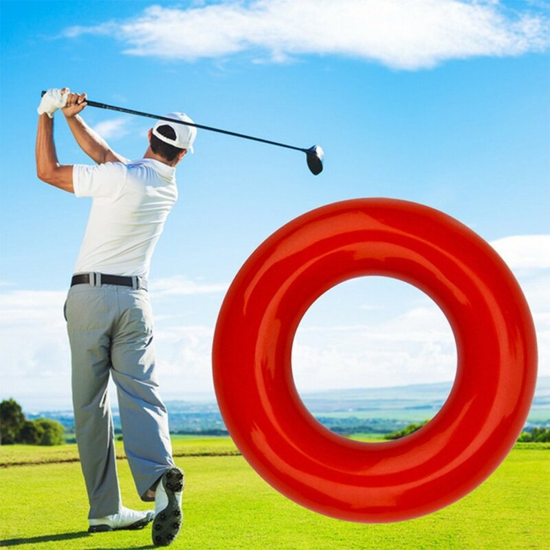 Golf Swing waga pierścień rozgrzewka Donut pomoce szkoleniowe praktyka dla kluby golfowe metalowe okrągłe moc ważona oficjalne czarne czerwone kolory