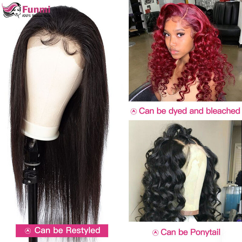 Luźne peruki z głębokimi falami koronkowe peruki z ludzkimi włosami peruwiański wstępnie oskubane 4x 4 zamknięcie koronki peruki dla czarnych kobiet Glueless Remy Hair