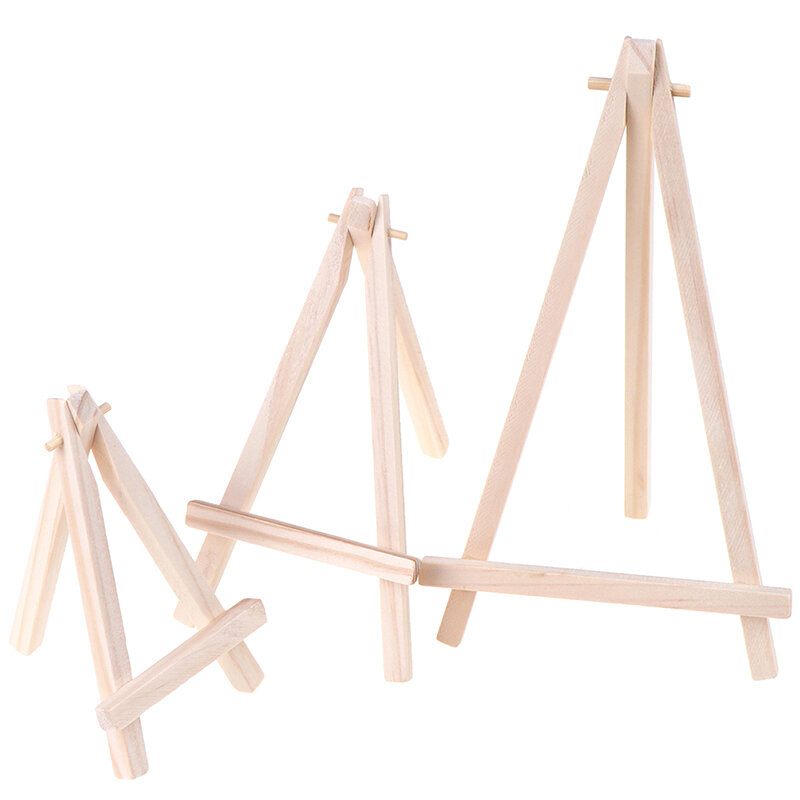 Wood Mini Easel Frame Tripod Display Meeting Wedding Table Number Name Card Stand Display Holder Children Painting Craft