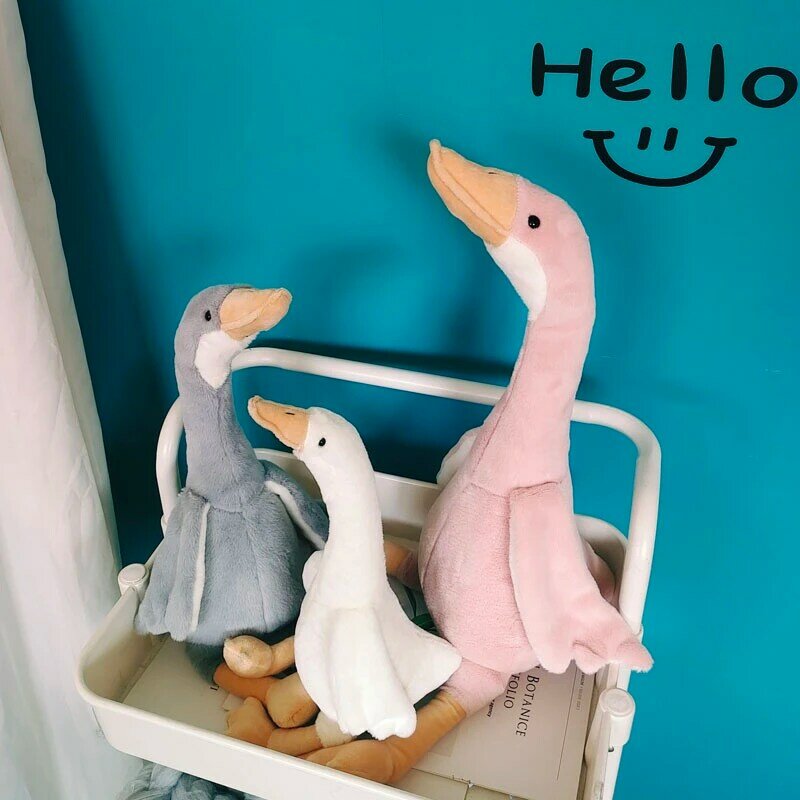 28/35/50cm Soft White Duck Plush Toys Cute Long Neck Goose Stuffed Animal Doll Giant Plush Toys For Girls Children Free Shipping