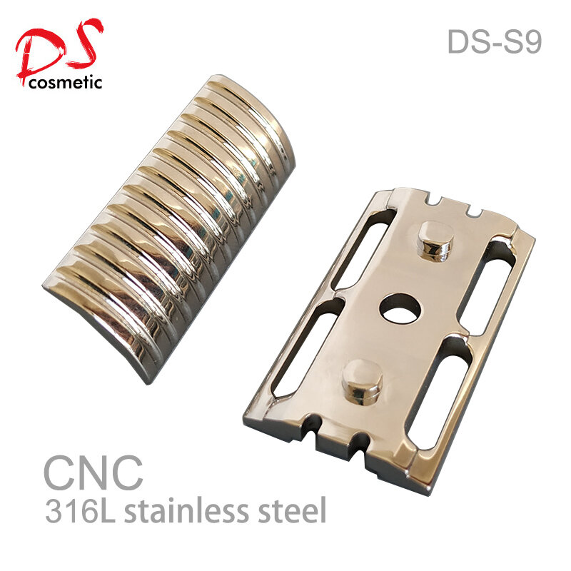 Dscosmetic-Cabezal de afeitadora de seguridad S9 CNC, cuchilla de acero inoxidable de doble filo